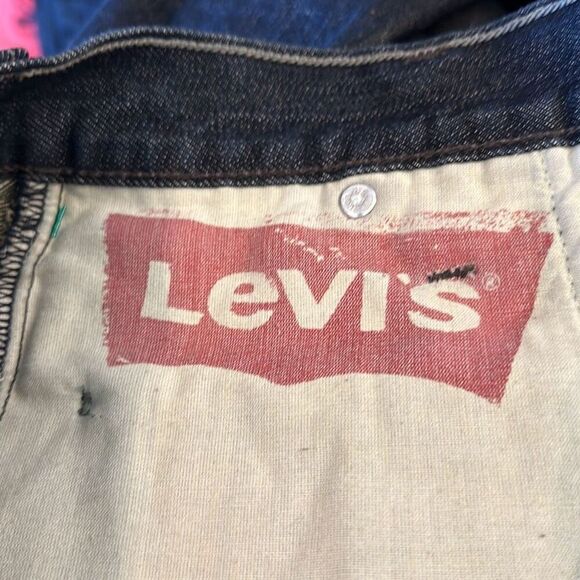 Levi’s 569 Loose Straight Dark Wash Mens Jeans size W32 x L32 Zippered Pocket - Picture 7 of 10